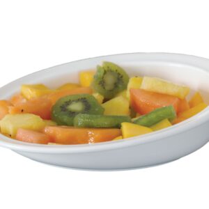 Szufelkowy talerz (biały/niebieski)