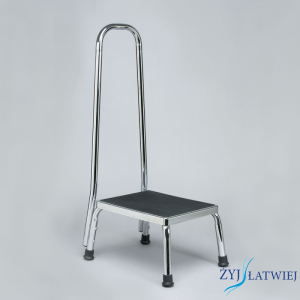 Stołek metalowy z poręczą