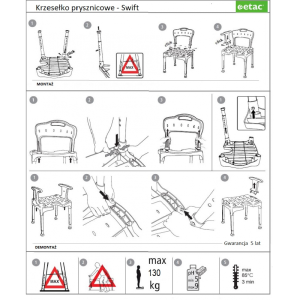 Krzesło prysznicowe Swift