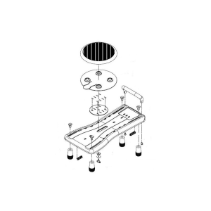 Ławeczka na wannę z obrotowym siedziskiem
