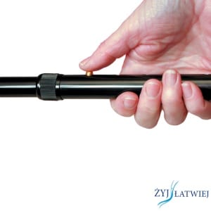 Laska czarna składana