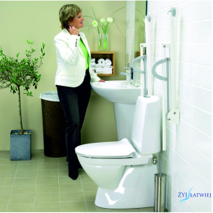 Poręcz ułatwiająca korzystanie z toalety
